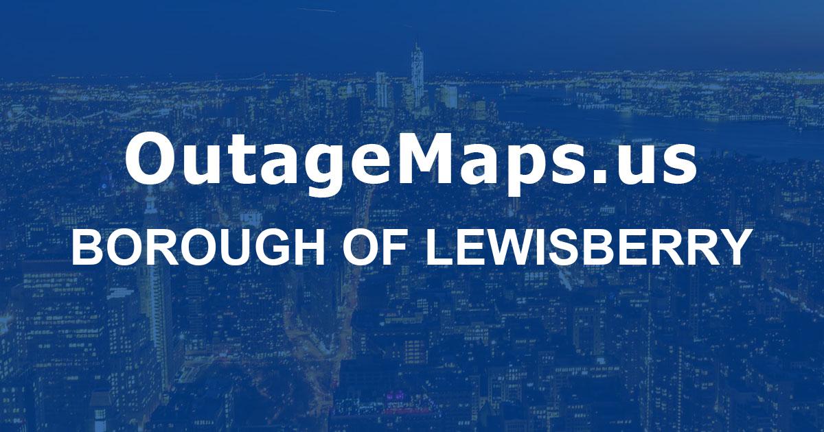 Borough of Lewisberry Power Outages Map