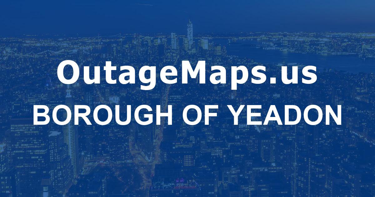 Borough of Yeadon Power Outages Map