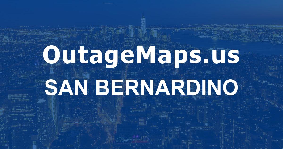 San Bernardino Power Outages Map