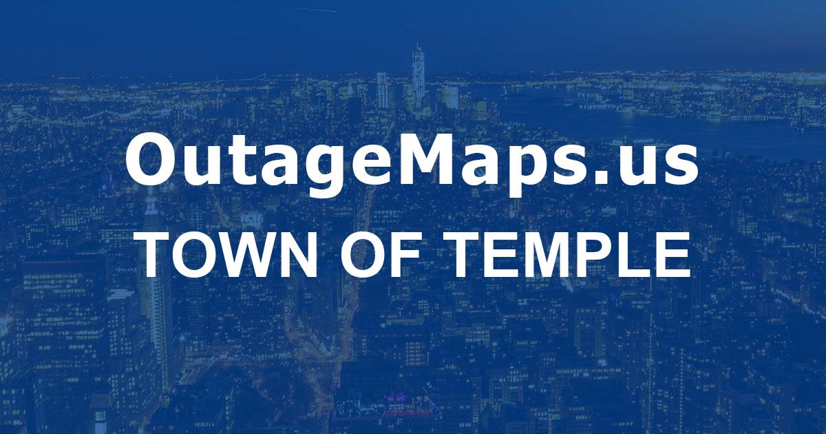 Town of Temple Power Outages Map