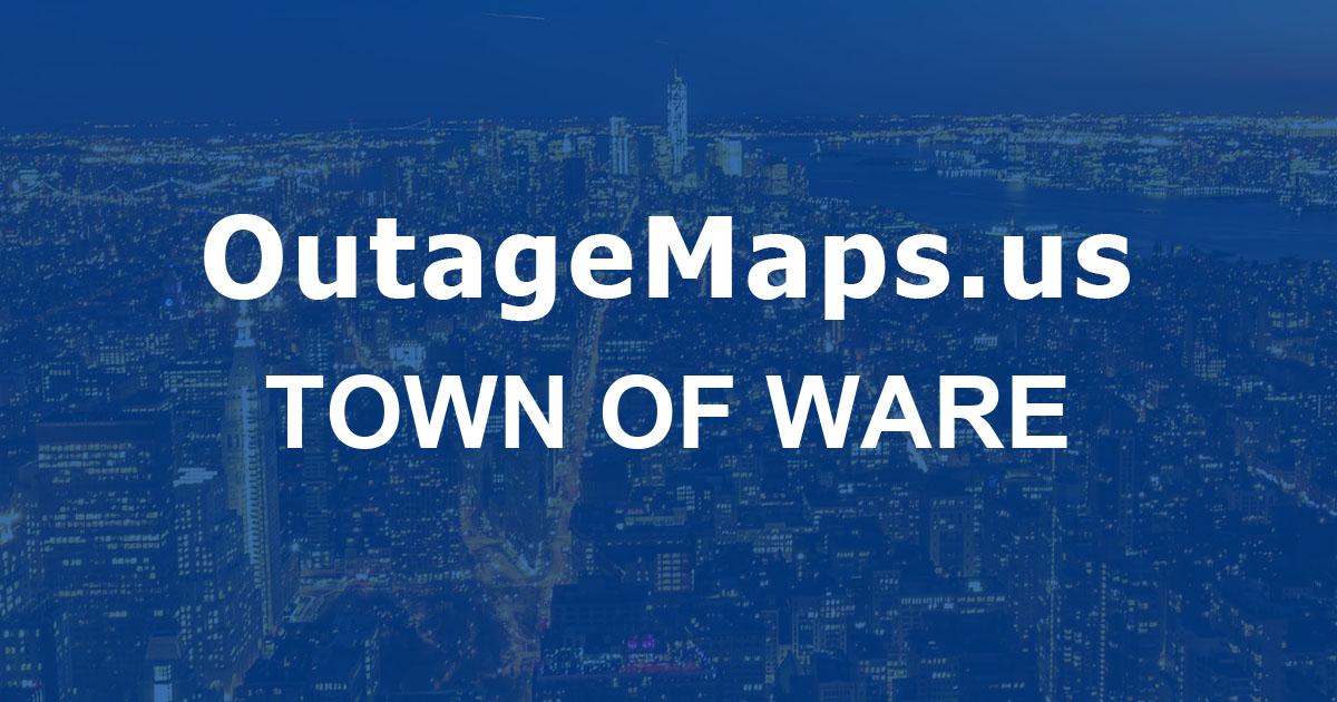 Ware Postcode Map Town of Ware Power Outages Map